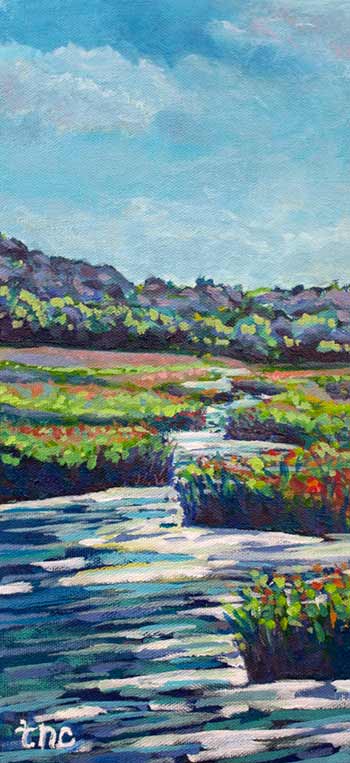 Lakeside Meditation - 5 1/2" x 12"  Acrylic on Gallery Wrapped Canvas