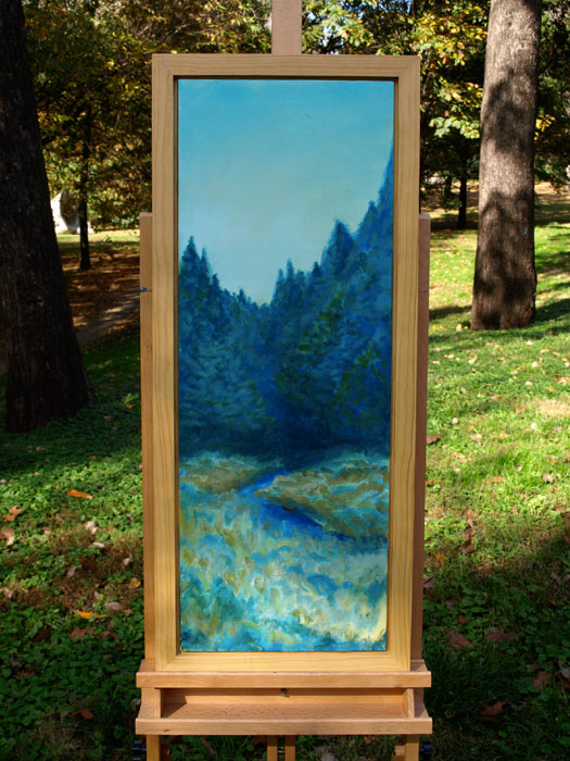 Pine Retreat - 16x36" Acrylic Painting Framed