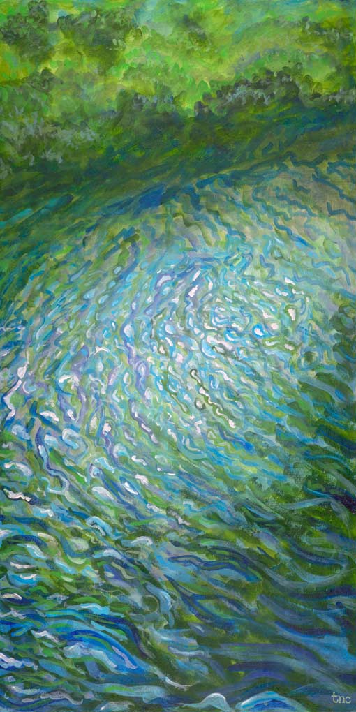 Shimmering Light • Gallery Wrap 18x36" • Original Acrylic Painting on Canvas