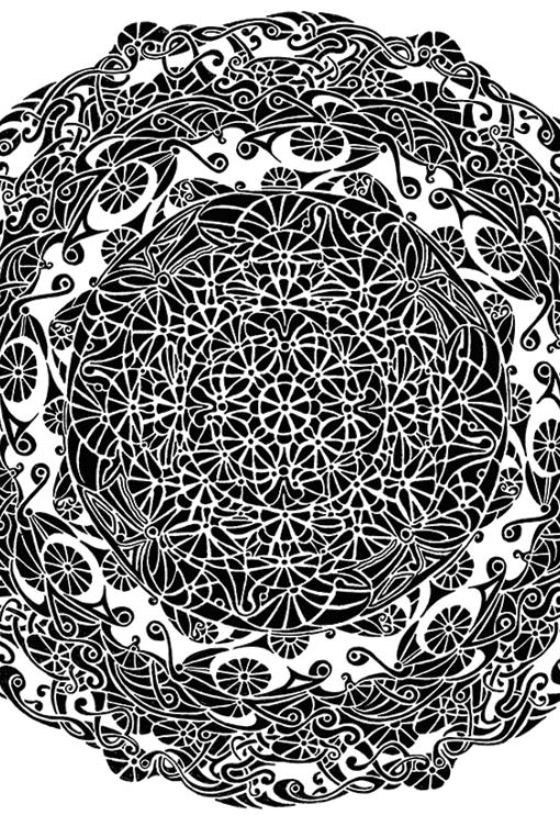 HOME_PEN_On-The-Vine_2025 Freehand Pen | Mandala Drawings | Black Mandalas | Asheville, NC